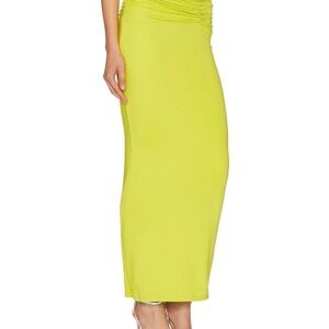Superdown Neon Yellow Midi Skirt